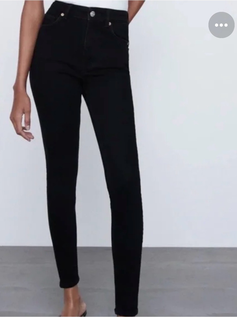 Zara Skinny Jeans in Dark Black Wash